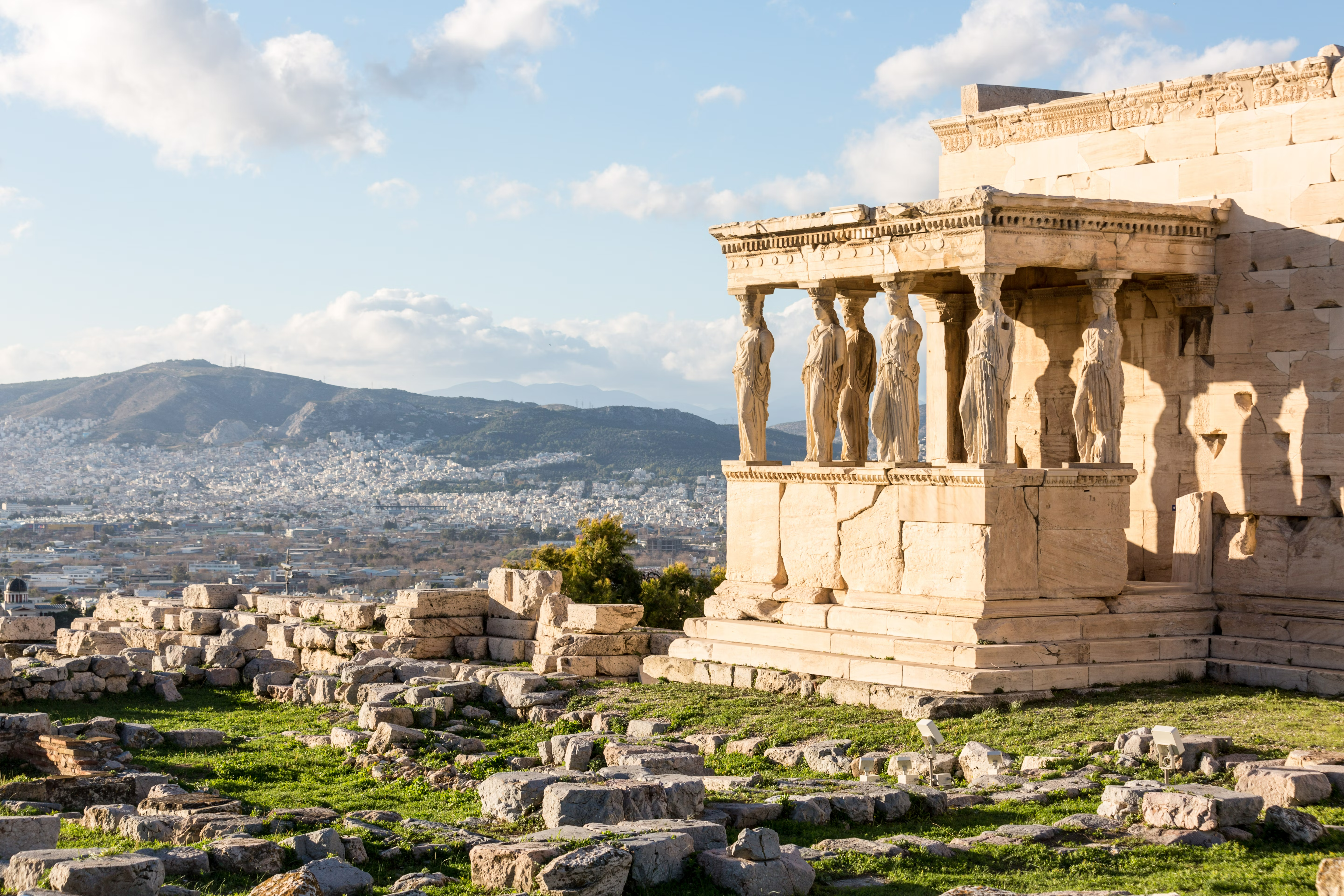 Athens Acropolis Erechtheion Statues
